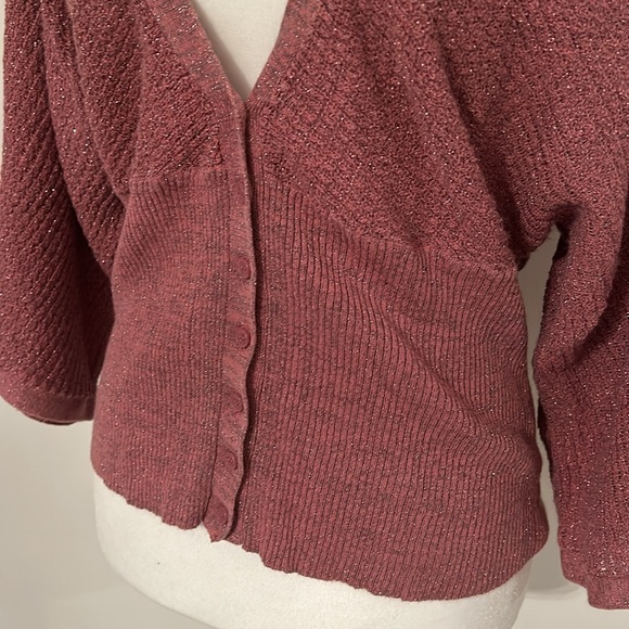 🎈3/$25🎈NWOT Mossimo Mauve Metallic Sweater - Picture 4 of 6